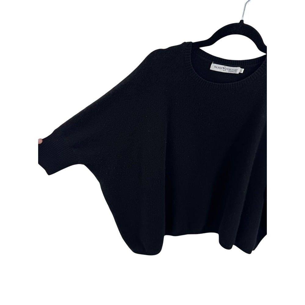 Palmer & Purchase Black 100% Cashmere Batwing Oversized Sweater One Size Womens